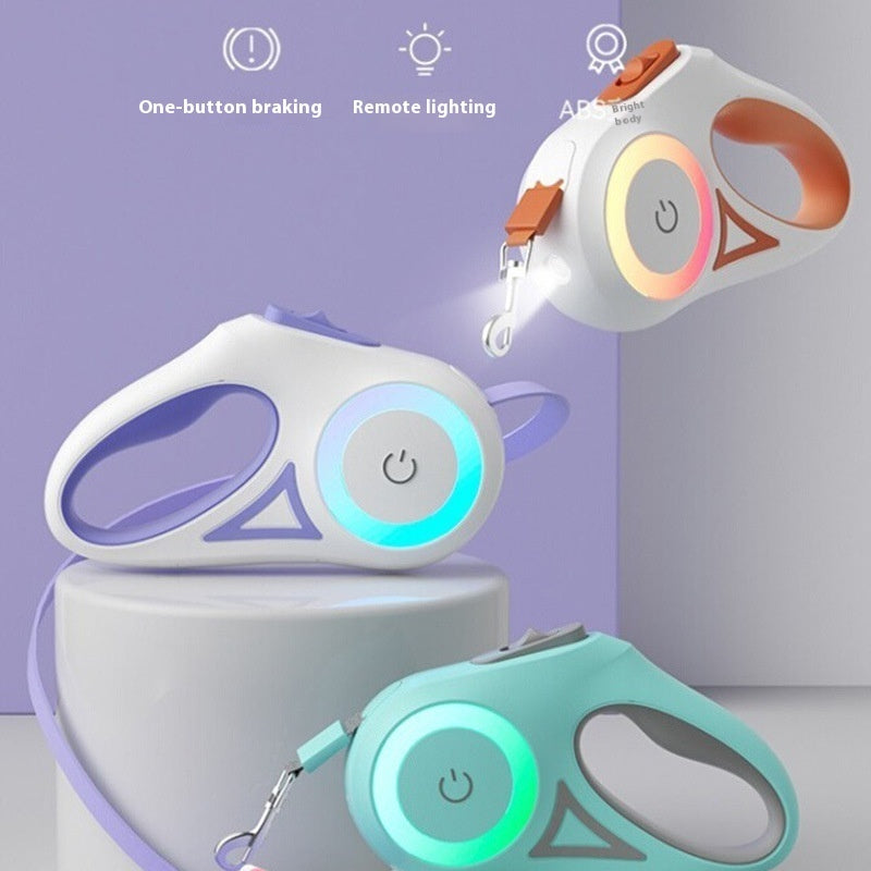 Retractable Dog Leash with LED Light 3M 5M