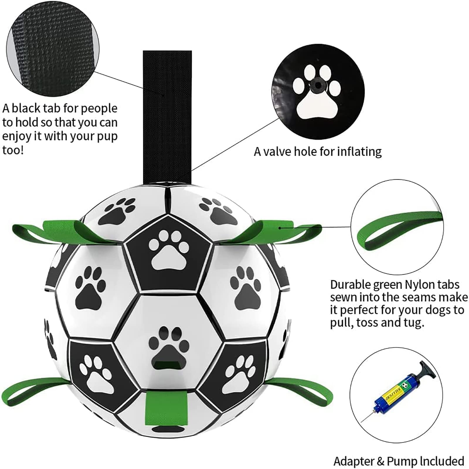 Interactive Dog Ball Toy with Rope Durable Toy for Play and Training