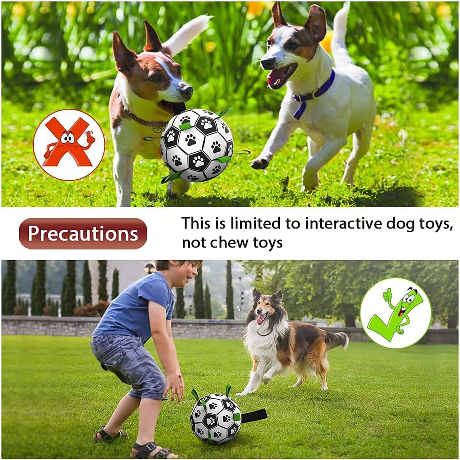 Interactive Dog Ball Toy with Rope Durable Toy for Play and Training