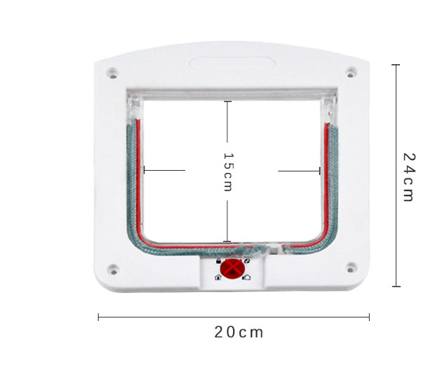 Pet Door for Cats and Dogs 4 Way Lock