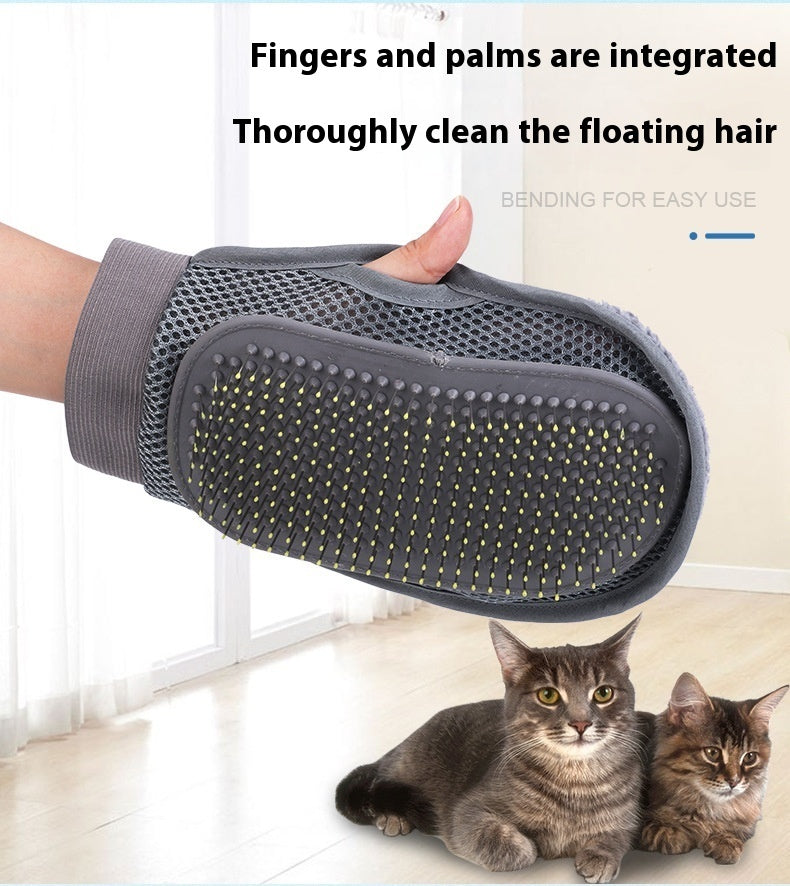 Pet Grooming Glove Hair Removal and Massage