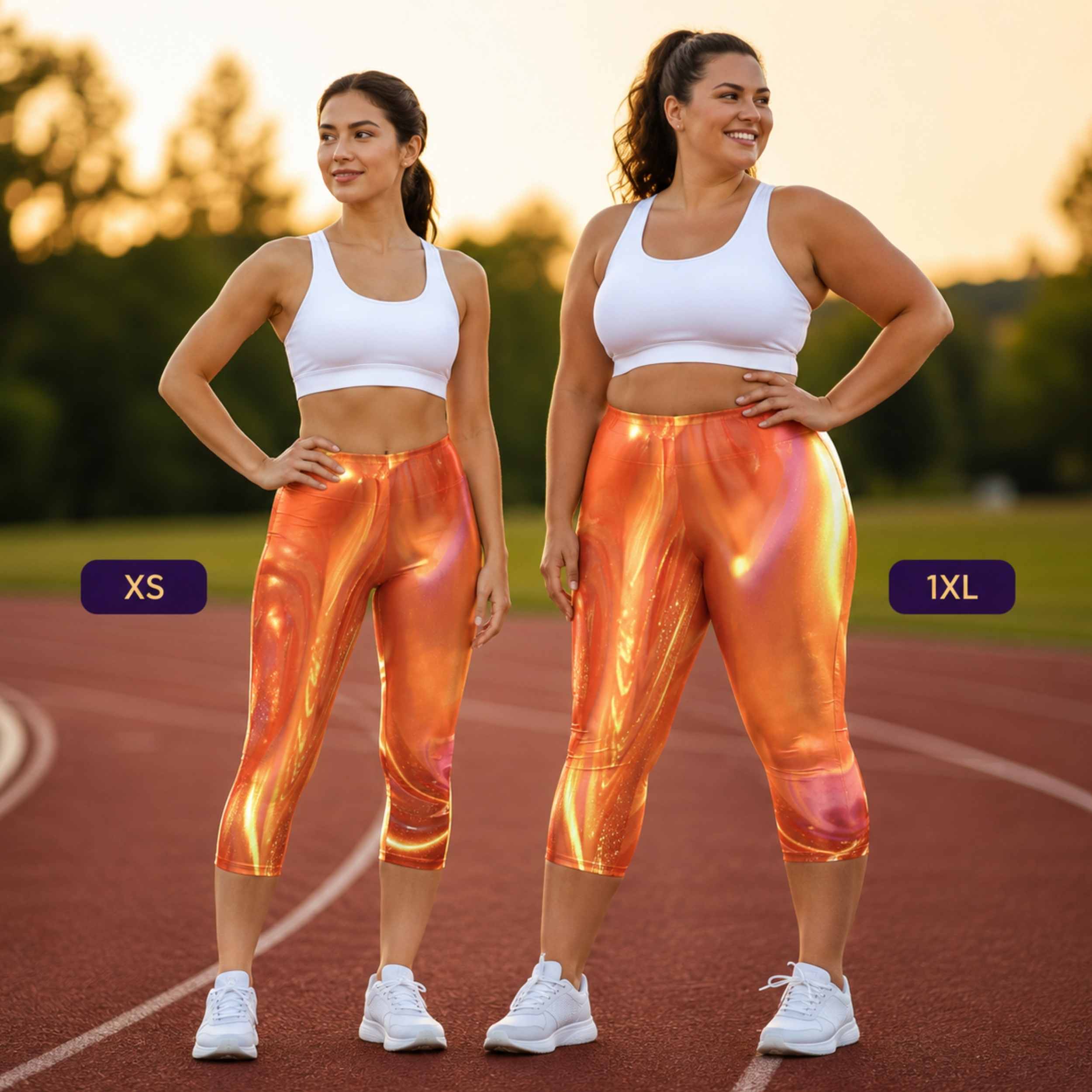 Women's Capri Leggings – High Waist Workout Leggings | Molten Copper