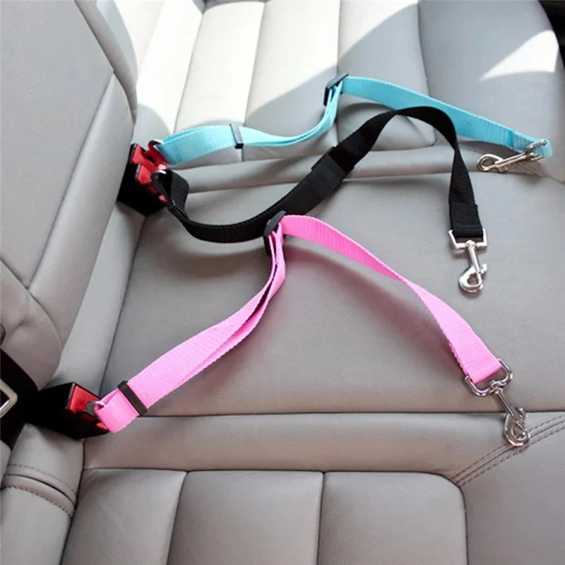 Adjustable Dog Car Seat Belt | Travel Safety Harness for Small & Large Dogs.