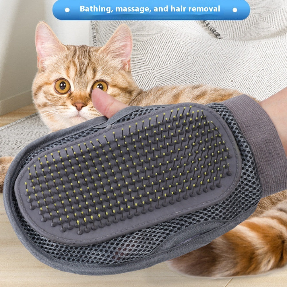 Pet Grooming Glove Hair Removal and Massage