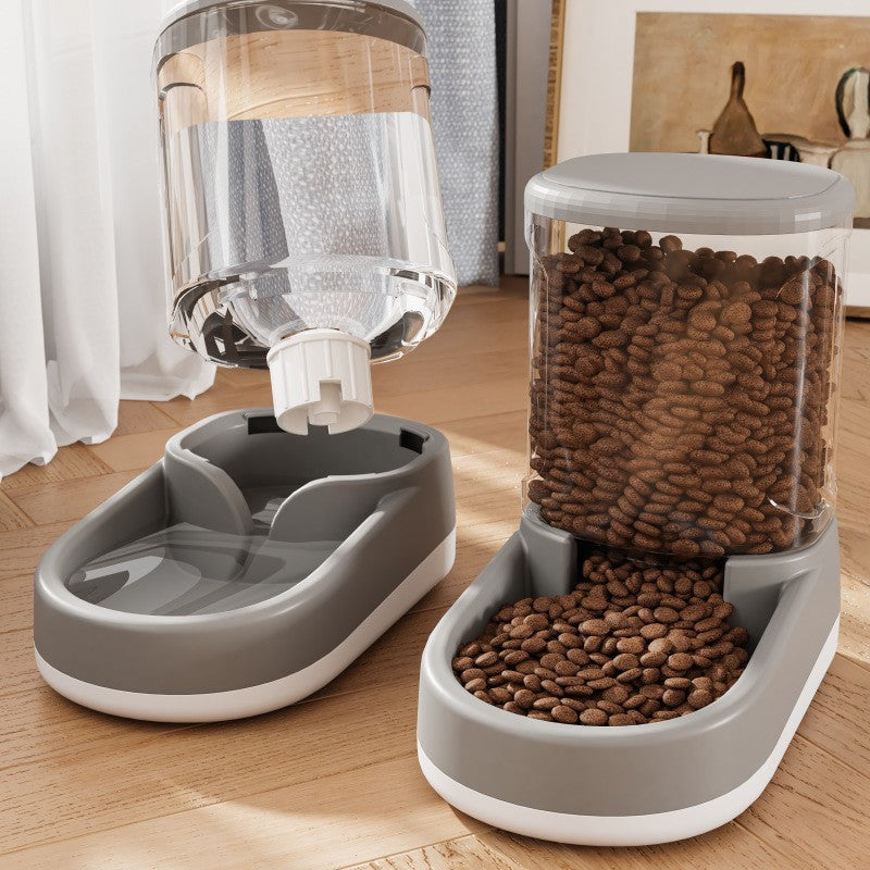 2 in 1 pet feeder and water dispenser for dogs and cats.