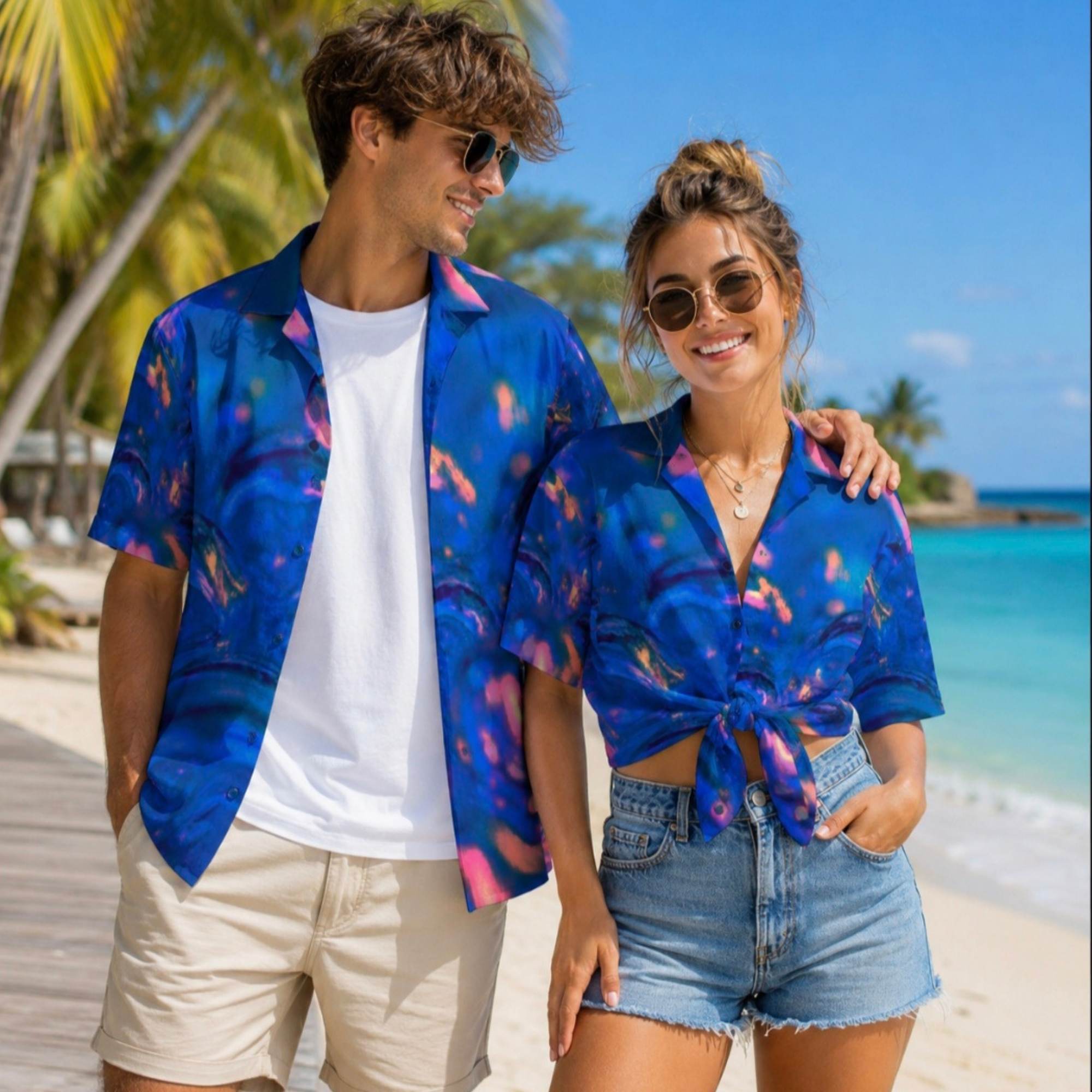 Vibrant Geometric Unisex Hawaiian Shirt – Blue Abstract Summer Button-Up.        🚚
ᶠʳᵉᵉ ˢʰⁱᵖᵖⁱⁿᵍ ⁱⁿᶜˡᵘᵈᵉᵈ