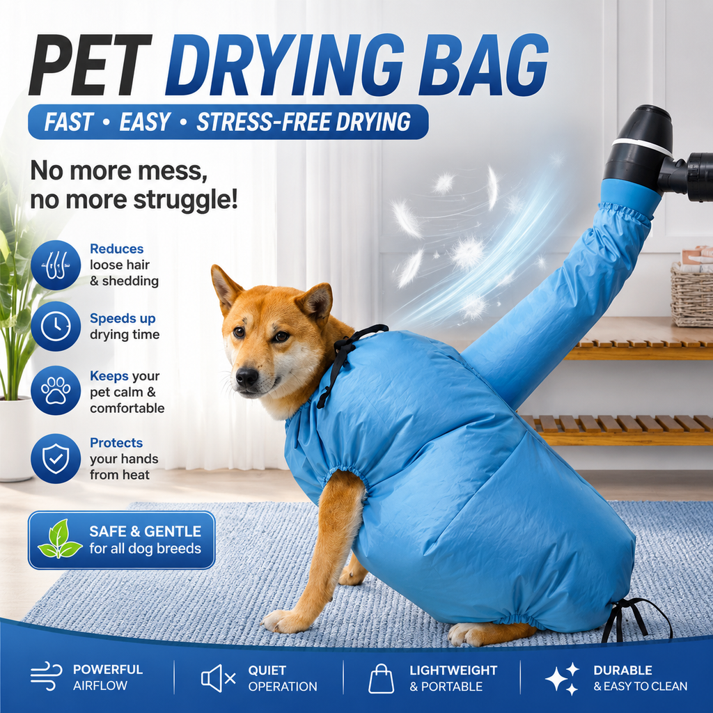 Pet Drying Bag For Dogs Fast Drying Grooming Bag
