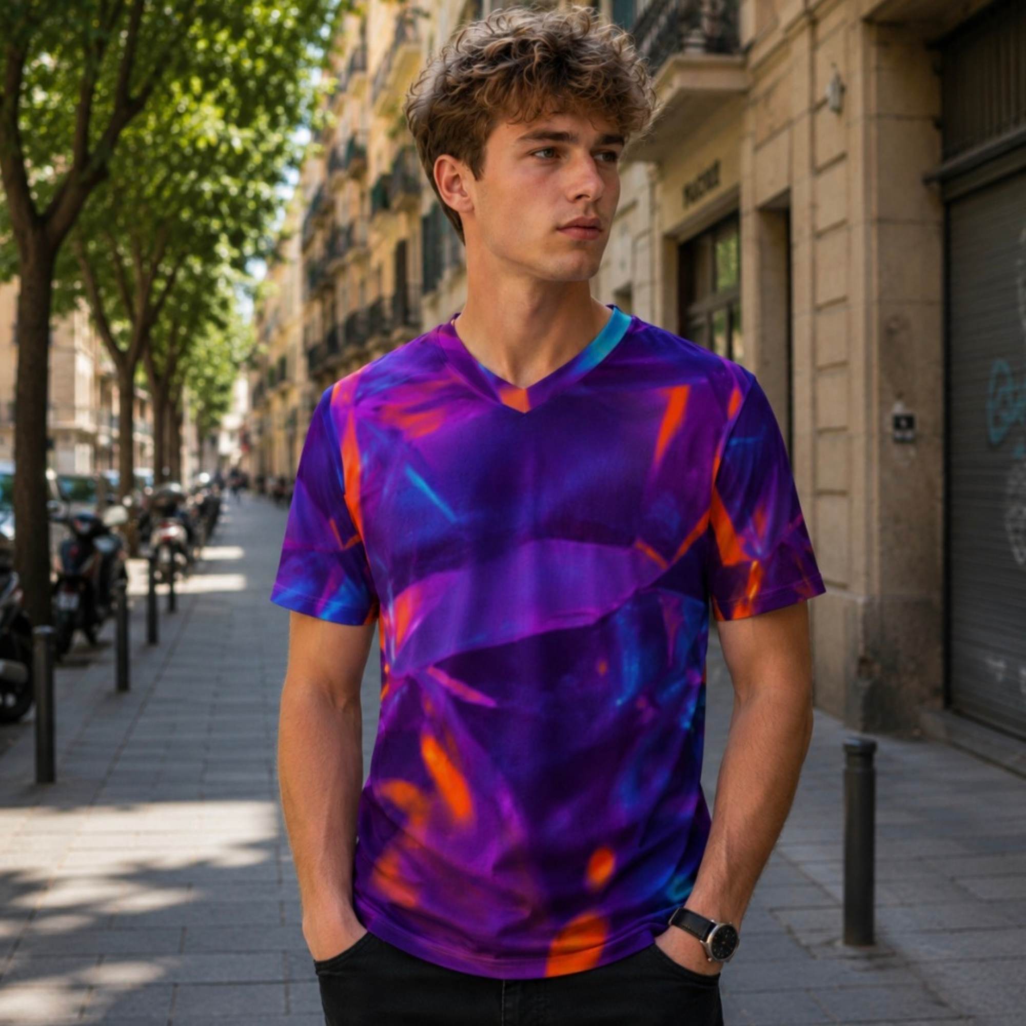 Vibrant Geometric Graphic T-Shirt.           🚚
ᶠʳᵉᵉ ˢʰⁱᵖᵖⁱⁿᵍ ⁱⁿᶜˡᵘᵈᵉᵈ